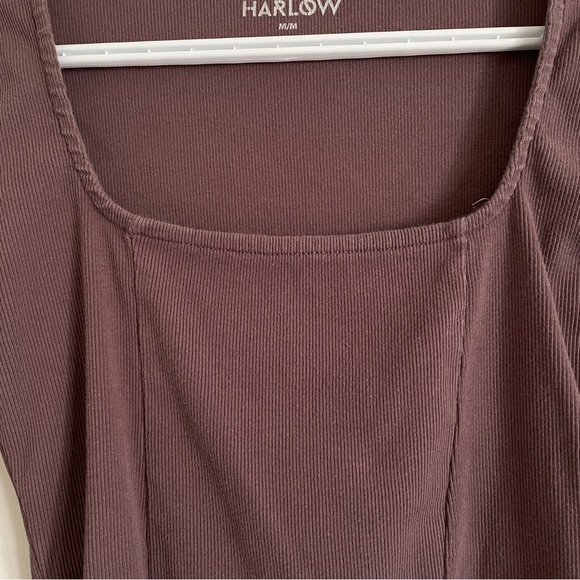 HARLOW Plum Square neck long sleeve size medium - Picture 2 of 4